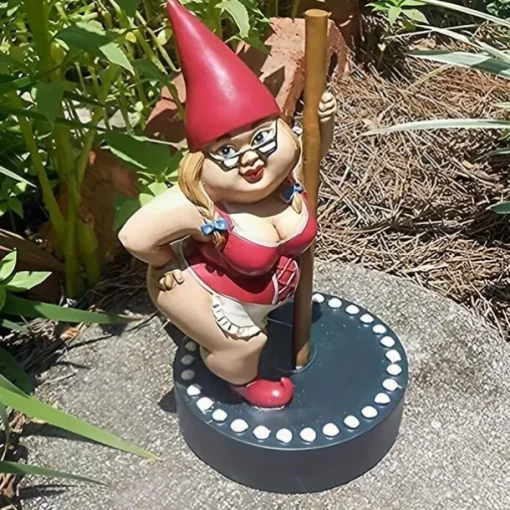 1pc Garden Steel Pipe Dancer, Resin Handicraft Statue, Garden Ornaments, Micro Landscape For Home & Office, Indoor/Outdoor Decoration,