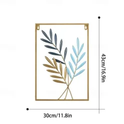 1pc Golden Leaf Metal Wall Art Outdoor Decor Rust Proof Wall Sculpture Ideal For Garden, Home, Farmhouse, Patio And Bedroom 30x43cm/11.8''x16.9''