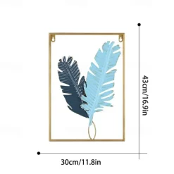 1pc Golden Leaf Metal Wall Art Outdoor Decor Rust Proof Wall Sculpture Ideal For Garden, Home, Farmhouse, Patio And Bedroom 30x43cm/11.8''x16.9''
