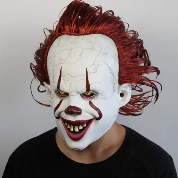 1pc Halloween Horror Clown Back To The Soul Mask Makeup Joker Headgear Cos Dress Up Props Anime Cosplay Funny Surprise Accessories