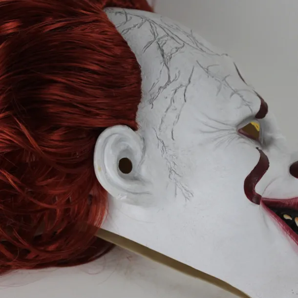 1pc Halloween Horror Clown Back To The Soul Mask Makeup Joker Headgear Cos Dress Up Props Anime Cosplay Funny Surprise Accessories