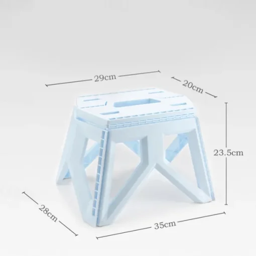 1Pc Heavy Duty Folding Stool Collapsible Stool Thick Plastic, Portable & Easy Carry for Camping & Outdoor Use