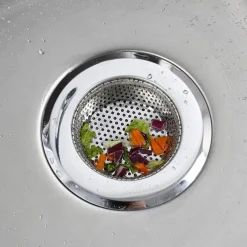 1PC Household Stainless Steel Kitchen Sink Strainer Drain Metal Bath Waste Screen Tool