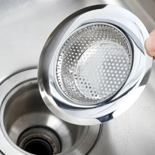 1PC Household Stainless Steel Kitchen Sink Strainer Drain Metal Bath Waste Screen Tool