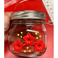 1pc, Hummingbird Feeder, With Flower Feeding Ports, Outdoor Hanging Yard Decoration, Clear Bulb Reservoir Design, Portable Hummingbird Feeders, Outdoor Garden Decorations