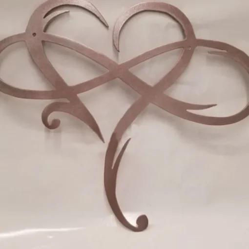 1pc Infinity Heart Black Metal Wall Art Heart-shaped Metal Wall Decor Love Sign Plaque Bedroom Ornaments For Home Wedding Indoor Outdoor Christmas Gifts