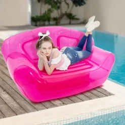 1pc Inflatable Sofa for 2 for Camping and Outdoor Relaxation - Portable Air Lounge with Pump, Foldable Camping Mattress Lunch Break Lounge Bench, Lightweight and Easy to Carry for Patio, Lawn or Backy