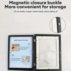 1pc Kids Art Frame Storage Supplies Magnetic Front Opening Changeable Children Artwork Picture Frame Poster 3D Drawing Paintings Schoolwork Display Paintings Organizer Box