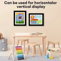 1pc Kids Art Frame Storage Supplies Magnetic Front Opening Changeable Children Artwork Picture Frame Poster 3D Drawing Paintings Schoolwork Display Paintings Organizer Box