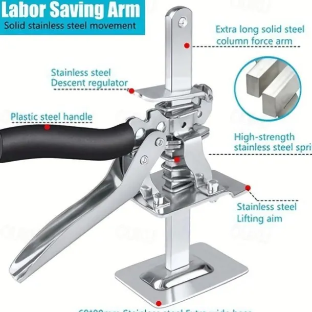 1pc Labor-Saving Arm Jack, Cabinet Board Lifter, Tile Height Adjuster, Labor-Saving Arm Jack For Door Panel Drywall Lifting, Hand Lifting Tool