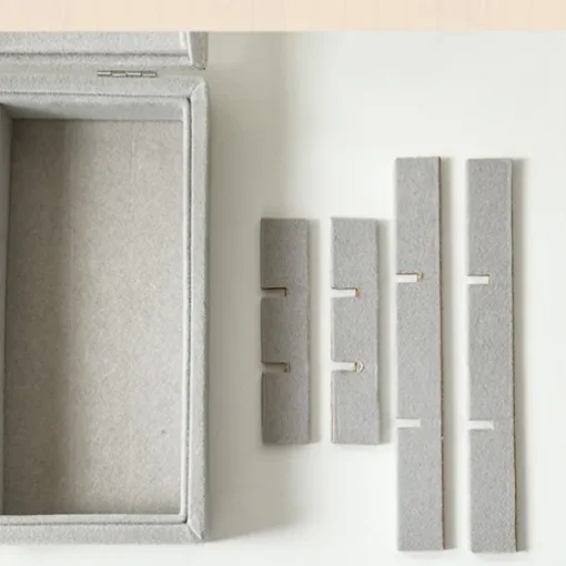 1PC Large Capacity Velvet Jewelry Box New Rings Necklaces Earrings Earrings Storage Box High-end Sense Organizing Box Dustproof Box