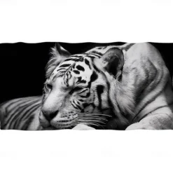 1PC Large Thick Bath Shower Towels 3D White Tiger Design Cotton Beach Towel for Women Men Travel Swimming Yoga Blanket
