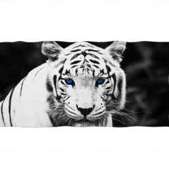 1PC Large Thick Bath Shower Towels 3D White Tiger Design Cotton Beach Towel for Women Men Travel Swimming Yoga Blanket