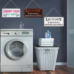 1pc, Laundry Wooden Signs Wood Plaque Wood Plate For Laundry Room Hanging Sign Washhouse Door Decoration Home Wall Decor 15x30cm/6''x12''