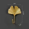1pc Leaf Shape Traceless Punch Free Wall Hook, Metal Wall Decor Kitchen Bathroom Wall Hook For Hanging Key Ornaments, Decorative Hook