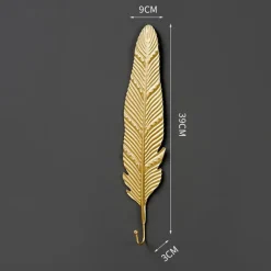 1pc Leaf Shape Traceless Punch Free Wall Hook, Metal Wall Decor Kitchen Bathroom Wall Hook For Hanging Key Ornaments, Decorative Hook