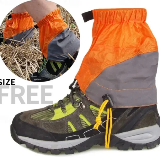 1Pc Lightweight Waterproof Hiking Gaiters - Outdoor Snow Boot Covers for Trekking & Backpacking - Durable Nylon Fabric