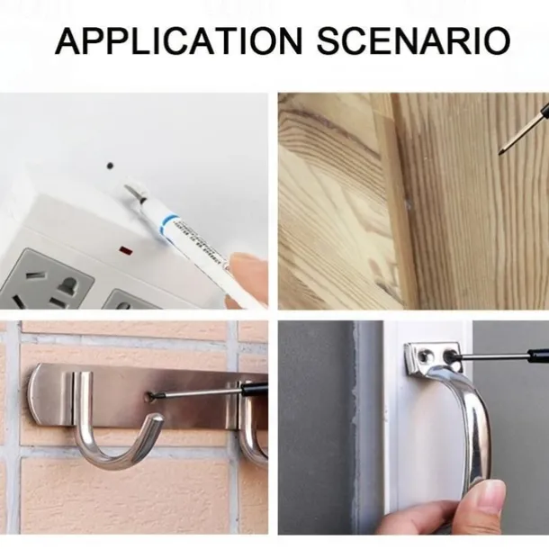 1pc Long Head Markers Bathroom Woodworking Decoration Multi-purpose Deep Hole Marker Pens Red/Black/Blue/Green Ink Oil Markers Pens Waterproof Multi-purpose Deep Hole Marker Pen