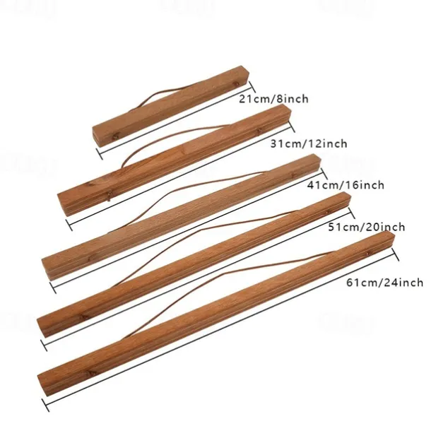 1pc Magnetic Wood Hanger Frame DIY, Teak Walnut Pine For Poster Photos Scrolls Picture Frames Canvas Prints Paintings, Artwork Magnet Frames Wall Art Home Decor