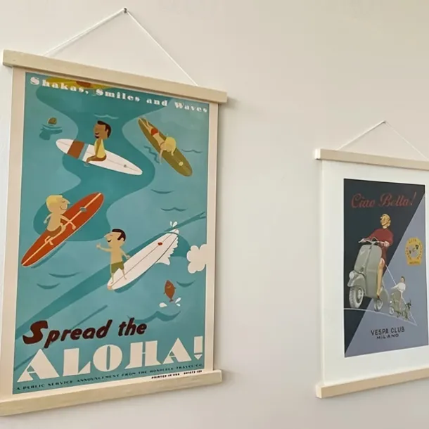 1pc Magnetic Wood Hanger Frame DIY, Teak Walnut Pine For Poster Photos Scrolls Picture Frames Canvas Prints Paintings, Artwork Magnet Frames Wall Art Home Decor