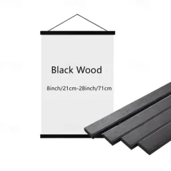 1pc Magnetic Wood Hanger Frame DIY, Teak Walnut Pine For Poster Photos Scrolls Picture Frames Canvas Prints Paintings, Artwork Magnet Frames Wall Art Home Decor