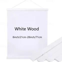 1pc Magnetic Wood Hanger Frame DIY, Teak Walnut Pine For Poster Photos Scrolls Picture Frames Canvas Prints Paintings, Artwork Magnet Frames Wall Art Home Decor