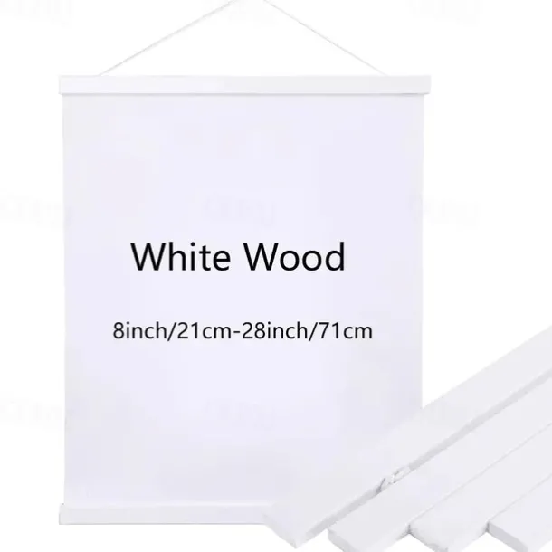 1pc Magnetic Wood Hanger Frame DIY, Teak Walnut Pine For Poster Photos Scrolls Picture Frames Canvas Prints Paintings, Artwork Magnet Frames Wall Art Home Decor