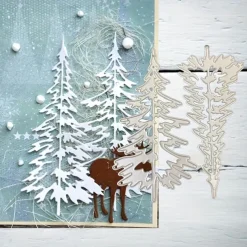 1pc Merry Christmas Metal Cutting Dies Stencils Snowflake Tree Scrapbook Paper Card Embossing Process For Card Making Scrapbooking DIY Cards Photo Album Craft Decorations