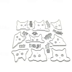 1pc Metal Cutting Dies Cut Mold Animal Cute Cat Decoration Scrapbook Paper Craft Knife Mould Blade Punch Stencils