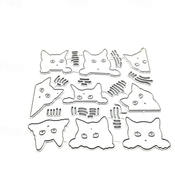 1pc Metal Cutting Dies Cut Mold Animal Cute Cat Decoration Scrapbook Paper Craft Knife Mould Blade Punch Stencils