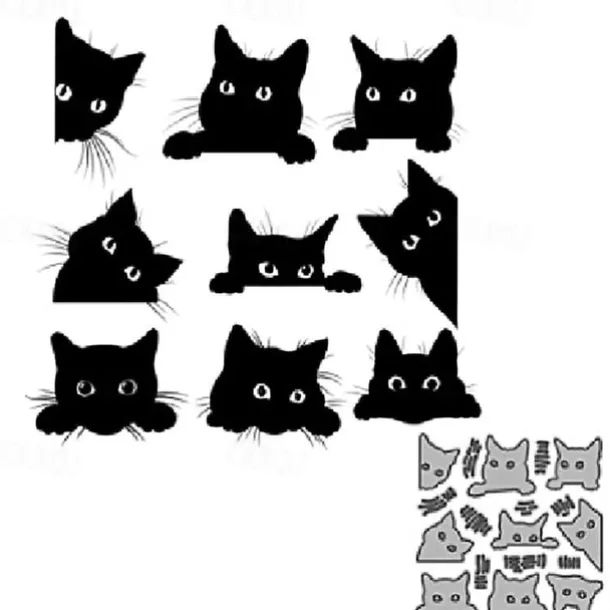 1pc Metal Cutting Dies Cut Mold Animal Cute Cat Decoration Scrapbook Paper Craft Knife Mould Blade Punch Stencils