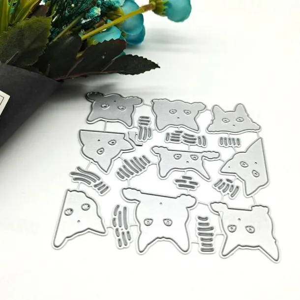 1pc Metal Cutting Dies Cut Mold Animal Cute Cat Decoration Scrapbook Paper Craft Knife Mould Blade Punch Stencils