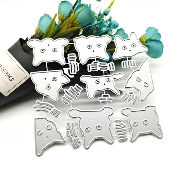 1pc Metal Cutting Dies Cut Mold Animal Cute Cat Decoration Scrapbook Paper Craft Knife Mould Blade Punch Stencils
