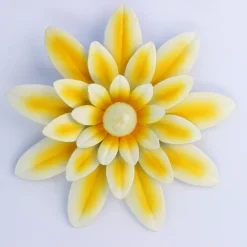 1pc Metal Flowers Wall Decor Flower Wall Sculpture, Hand-Painted Floral Sculpture, Metal Wall Art Hanging Wall Decor For Indoor Outdoor Home Office Bathroom Kitchen Bedroom Living Room Garden