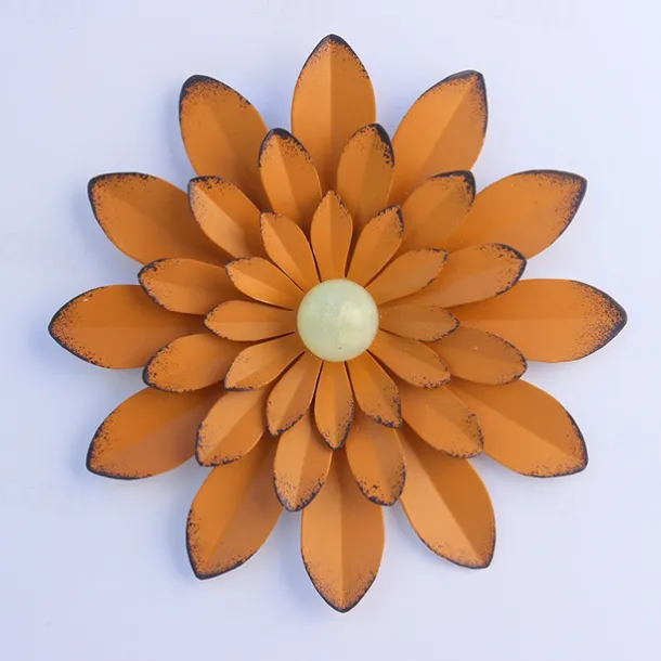 1pc Metal Flowers Wall Decor Flower Wall Sculpture, Hand-Painted Floral Sculpture, Metal Wall Art Hanging Wall Decor For Indoor Outdoor Home Office Bathroom Kitchen Bedroom Living Room Garden