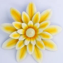 1pc Metal Flowers Wall Decor Flower Wall Sculpture, Hand-Painted Floral Sculpture, Metal Wall Art Hanging Wall Decor For Indoor Outdoor Home Office Bathroom Kitchen Bedroom Living Room Garden