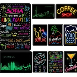 1pc Neon Metal Tin Sign Bar Vintage Plaque Decor, Home Decor, Restaurant Decor, Bar Decor, Cafe Decor, Garage Decor, Wall Decor, Water-proof, Dust-proof 20x30cm/8''x12''