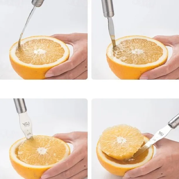 1pc Orange Peeler Tools Stainless Steel Citrus Peel Cutter Citrus Remover Easy Open Lemon Peeler Vegetable Slicer Fruit Tools Kitchen Gadgets