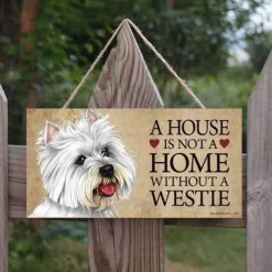 1pc Pet Dog Wall Hanging, Wooden Animal Dog Pattern Plaque Sign Wll Decor Accessories, For Pet Shop Cafe Room Decor Household Items 4''x8'' (10cmx20cm)