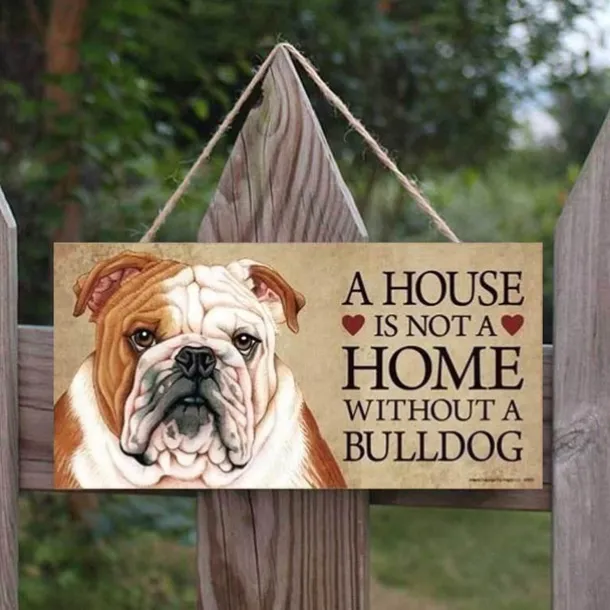 1pc Pet Dog Wall Hanging, Wooden Animal Dog Pattern Plaque Sign Wll Decor Accessories, For Pet Shop Cafe Room Decor Household Items 4''x8'' (10cmx20cm)