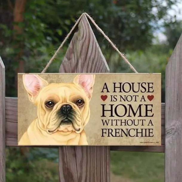 1pc Pet Dog Wall Hanging, Wooden Animal Dog Pattern Plaque Sign Wll Decor Accessories, For Pet Shop Cafe Room Decor Household Items 4''x8'' (10cmx20cm)