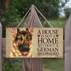 1pc Pet Dog Wall Hanging, Wooden Animal Dog Pattern Plaque Sign Wll Decor Accessories, For Pet Shop Cafe Room Decor Household Items 4''x8'' (10cmx20cm)