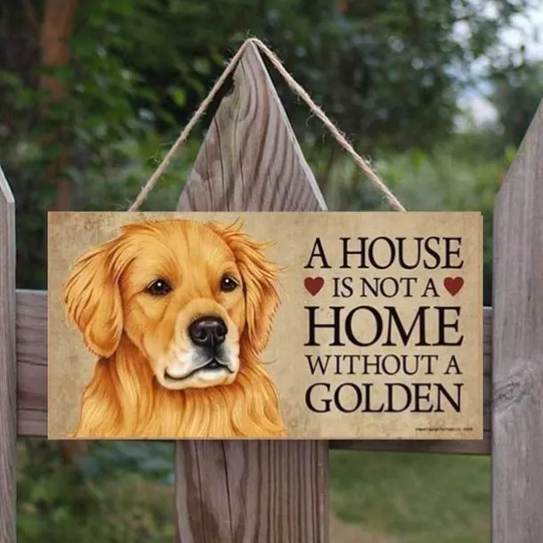 1pc Pet Dog Wall Hanging, Wooden Animal Dog Pattern Plaque Sign Wll Decor Accessories, For Pet Shop Cafe Room Decor Household Items 4''x8'' (10cmx20cm)