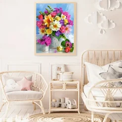 1pc Pine Wood Frame Canvas Prints Posters Frame DIY Diamond Frame Digital Oil Painting Frame Without Accessories