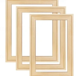 1pc Pine Wood Frame Canvas Prints Posters Frame DIY Diamond Frame Digital Oil Painting Frame Without Accessories