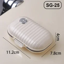 1pc Portable Pill Box Travel Seven Days 7 Grid Sub-Packaging Pills Sealed Storage Box Pill Organizer