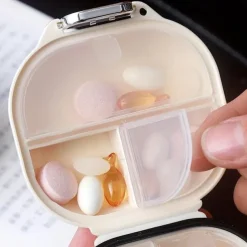 1pc Portable Pill Box Travel Seven Days 7 Grid Sub-Packaging Pills Sealed Storage Box Pill Organizer
