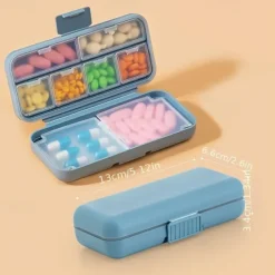 1pc Portable Sealed Pill Storage Box, Compartment Portable Mini Pill Box, Travel Pill Case, Medicine Container