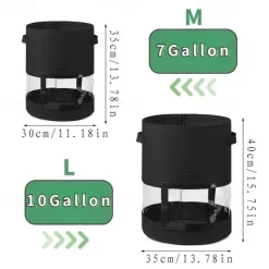 1pc Potato Grow Bag Vegetable Onion Home Garden Plant Bag With Handle PU Thickened Garden Carrot Taro Peanut Growing Bag Potato Pot