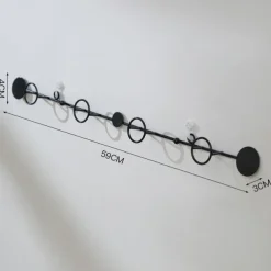 1pc Punch-free Entry Doorway Key Hook, Wall Mounted Coat Hook, Metal Coat Rack For Clothes Hat Key Towel And Bag